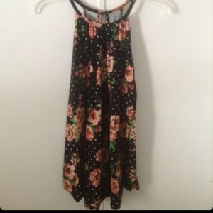 A dress with pink flowers